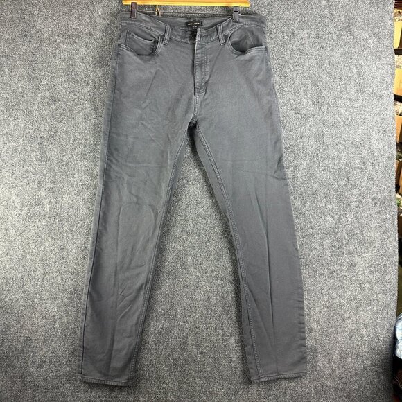 Banana Republic Pants Womens 4 Ryan Fit Gray Cotton Stretch Pockets Flared Leg - Picture 2 of 8